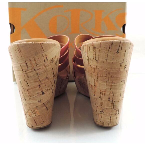 Korks By Kork-Ease Katrice Slide Platform Wedge Sandal Comfort Pink Size 10 - Picture 7 of 10